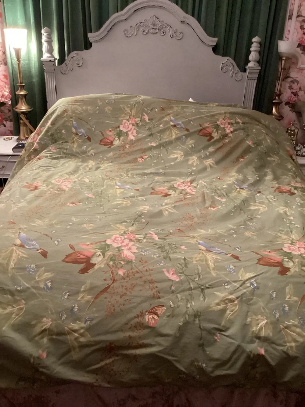Pottery Barn Sylvie F/Q Duvet Cover & Duvet Organic Cotton Floral 87”x93”